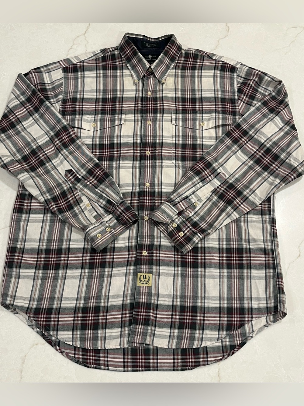 VTG 90s Hunt Club Collection Plaid Shirt Men’s Large Western Equestrian Country